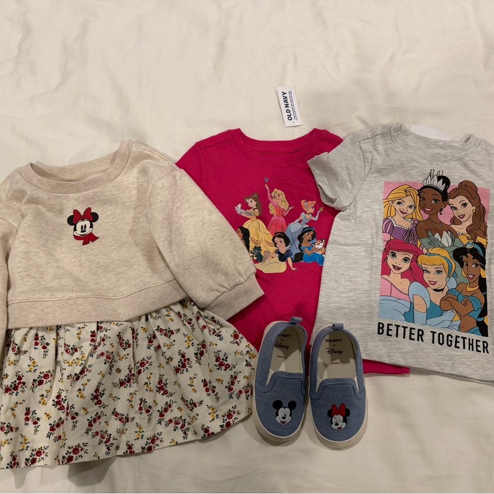 Disney Kids Clothing Bundle with Minnie and Princesses
